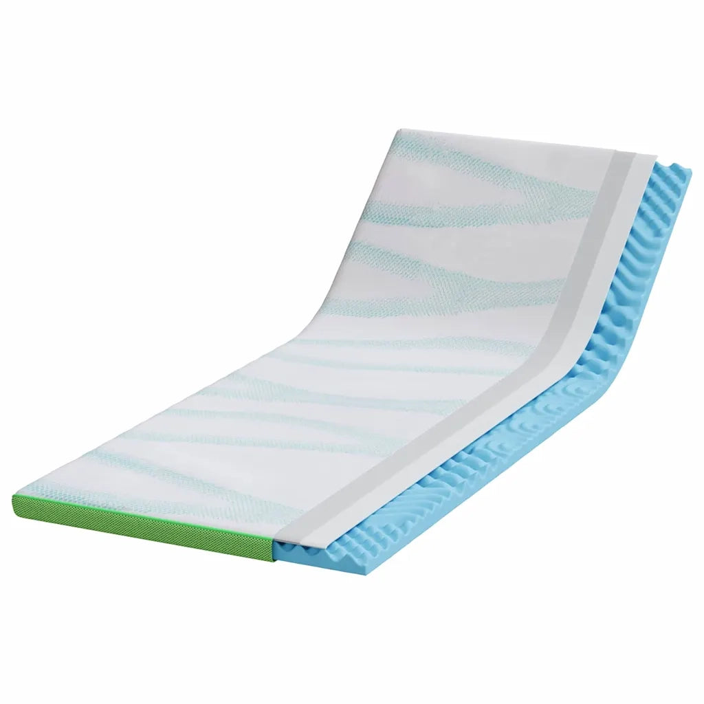 Topper per materasso Bianco e Verde 80 x 200 cm CFW2831379
