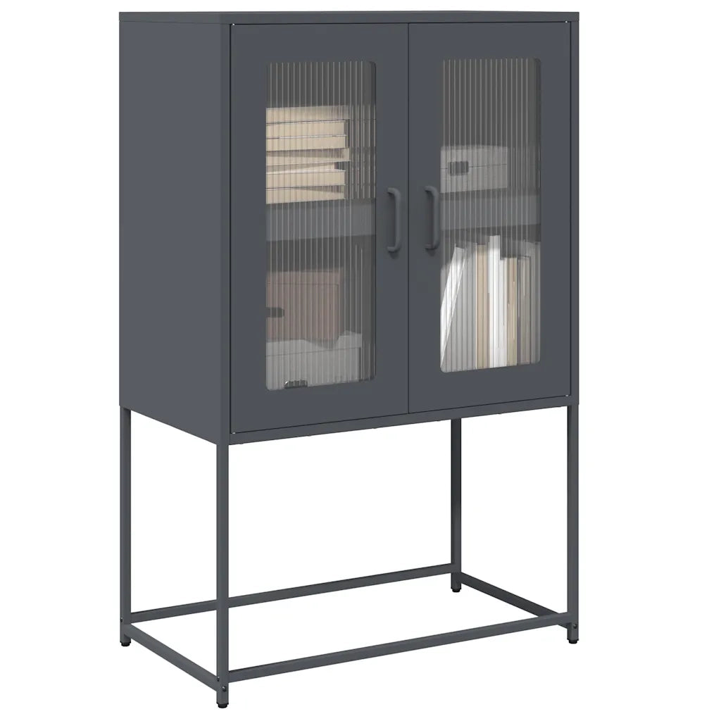 Credenza Antracite 68x39x107 cm Acciaio