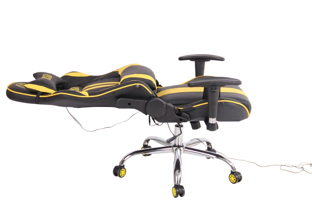 Sedia Ufficio Massaggiante Limit XM In Similpelle Nero/giallo