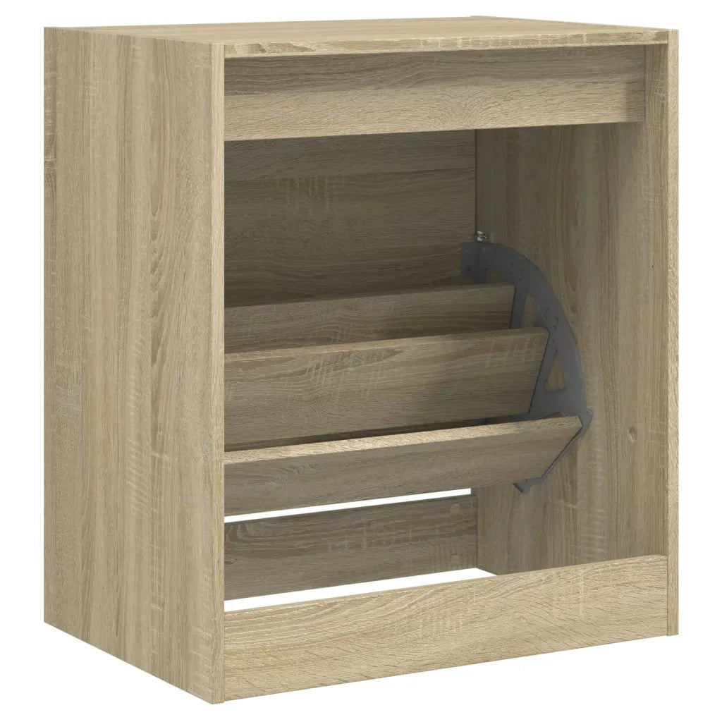 Scarpiera-Scaffale per scarpe Rovere Sonoma 60x42x69 cm in Legno Multistrato