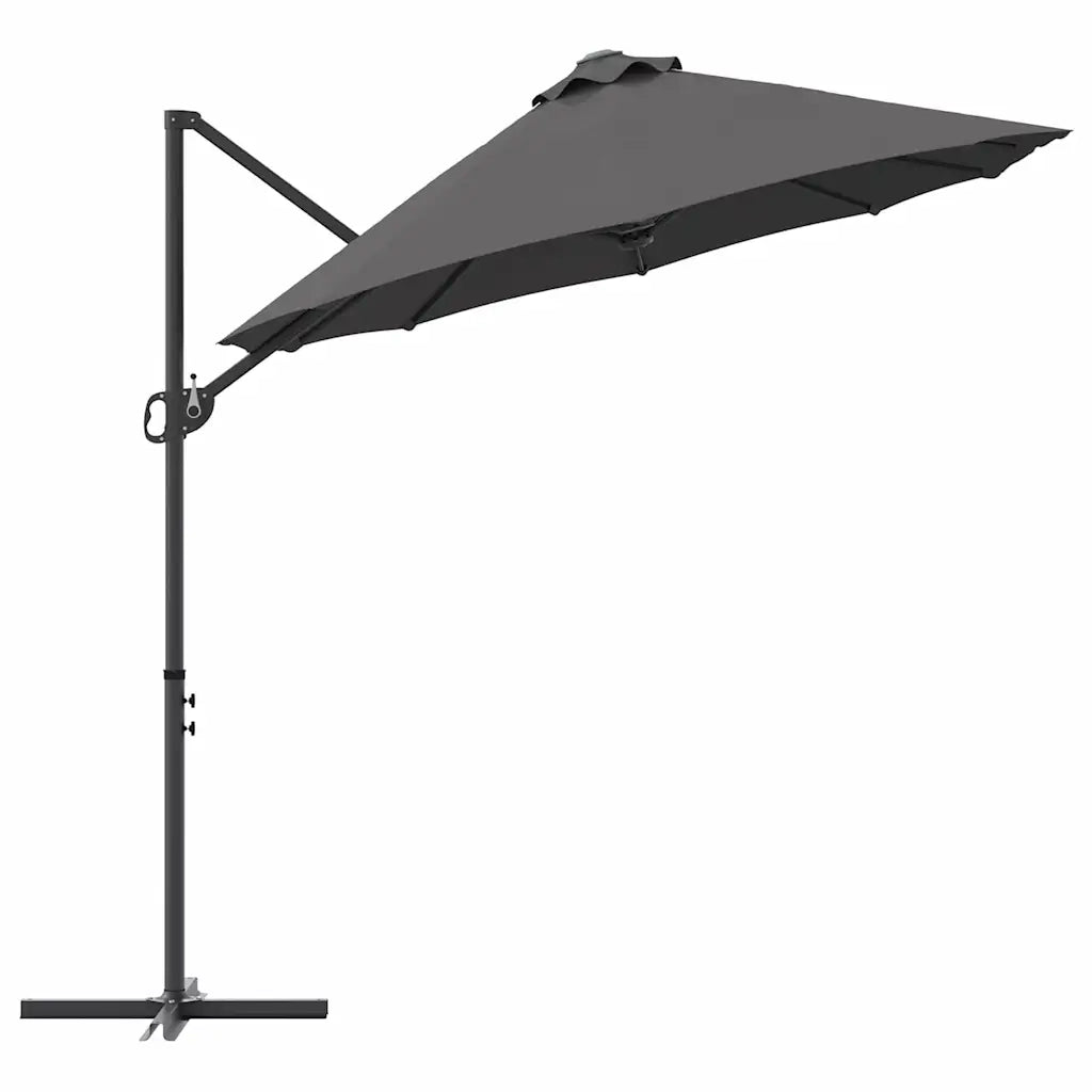 Ombrellone-Ombrello da giardino Antracite 372 x 198 x 243 cm Poliestere e Alluminio