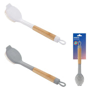 1 Pezzo Spazzola Lavapiatti Bamboonet Silicone 26 cm 2 Colori
