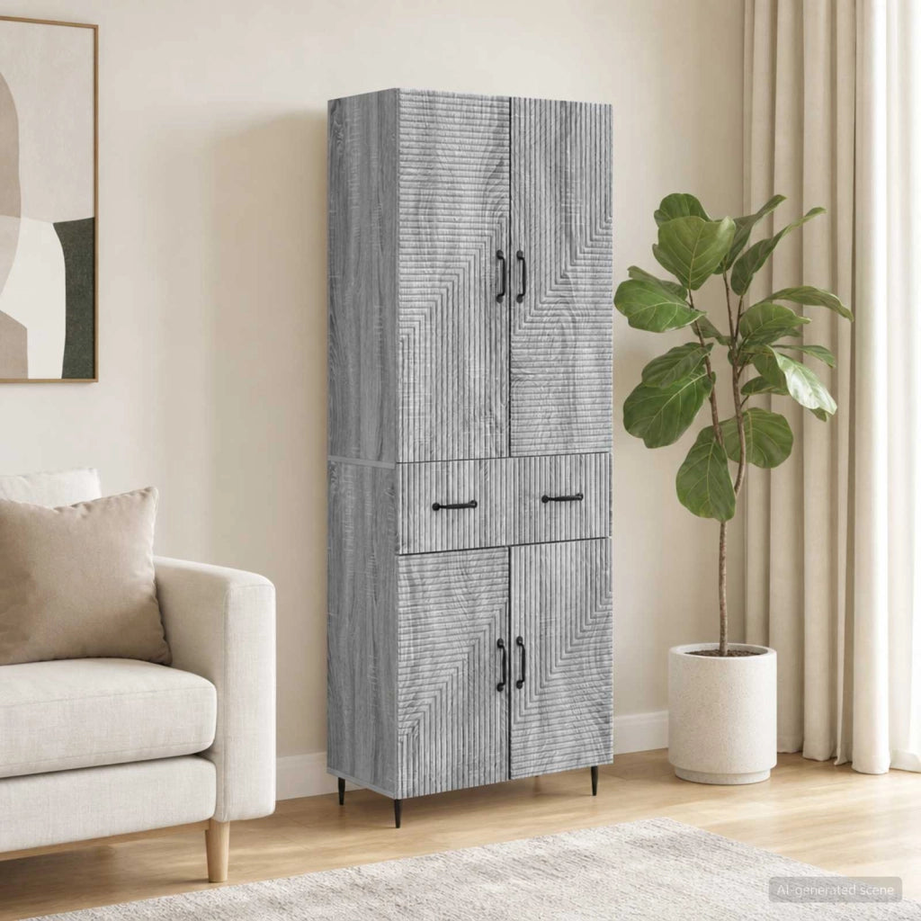 Set di armadi 2 pz Sonoma grigio Legno ingegnerizzato 3416670