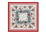 Tovaglia Centrotavola Centrino Tavolo Fantasie Natalizie Cinigliato Piazzato Made Italy - 90x90 - Polo Nord