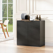 SIDEBOARD a 2 ante 80x40x80 cm in MDF nero