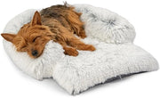 Matrice di sostegno per cani con bordo imbottito - lavabile - grigio ghiaccio - S 56 x 46 cm
