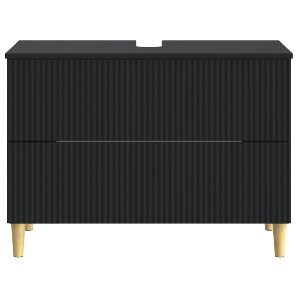 Armadio per Lavabo da Bagno ARNHEM Nero 82 x 41 x 59 cm 896576