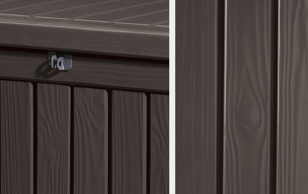 Baule Cassapanca da Esterno 155x64,4x72,4 cm in Resina Keter Rockwood Marrone