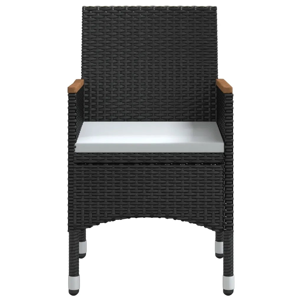 Set da Pranzo da Giardino 5 pz con Cuscini Nero cod mxl 39838
