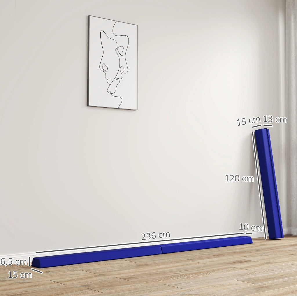 Trave da equilibrio pieghevole 236 cm in EVA, blu