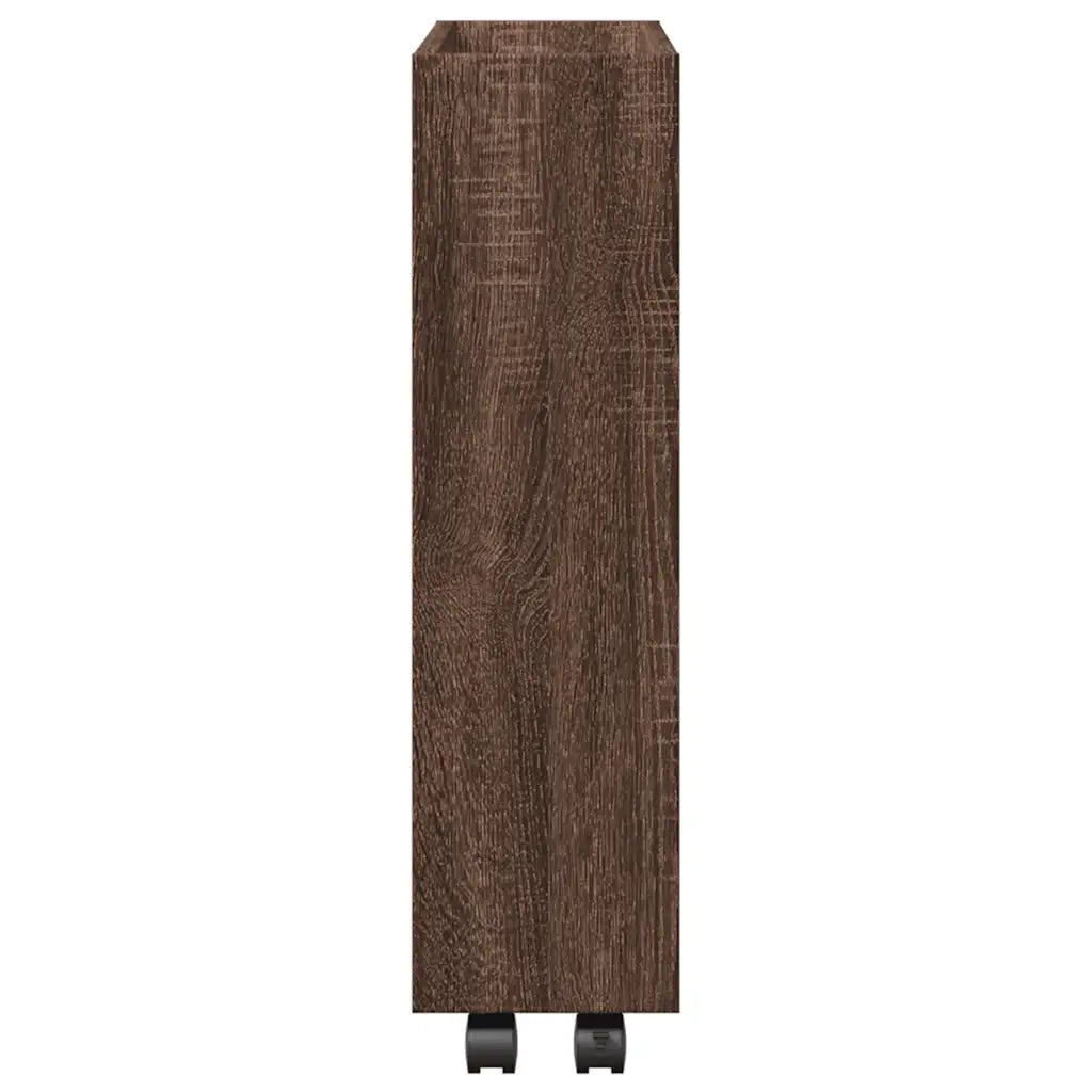 Carrello Stretto a 3 Livelli Rovere Marrone in Truciolato 855247