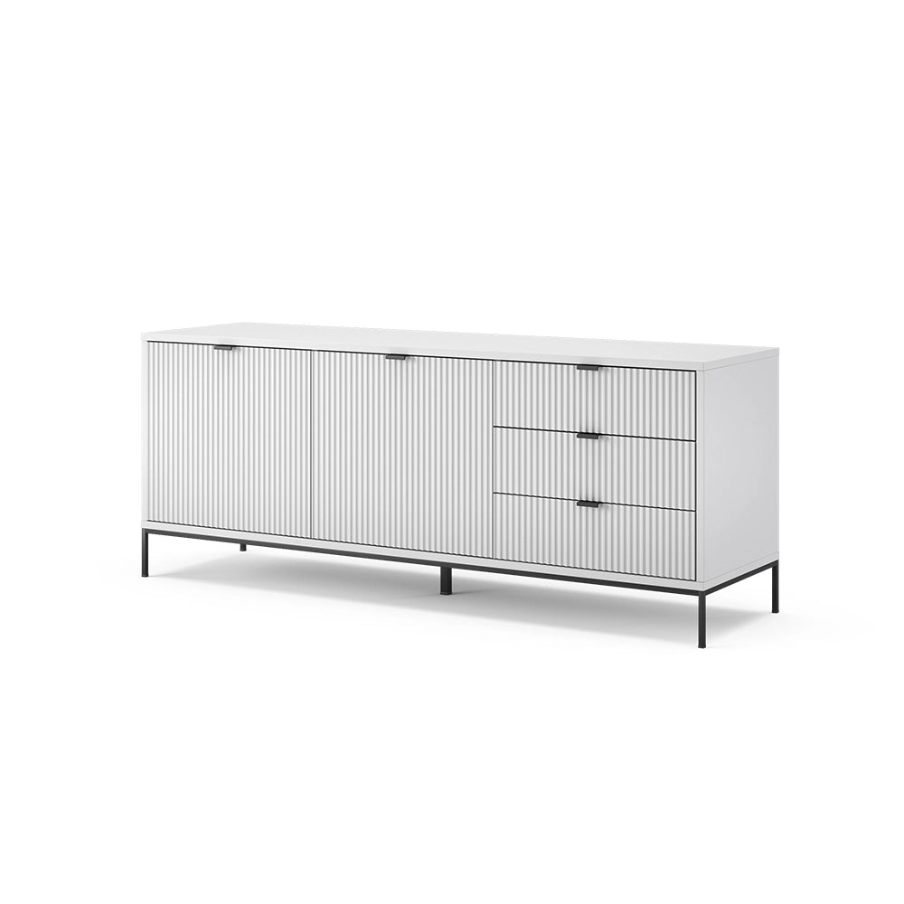 Vicco Lavagna Bianco 150.1 x 60 cm con 3 cassetti, 2 ante