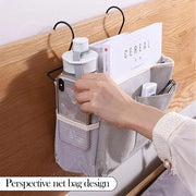 Organizzatore per letto a due posti con tasche antiscivolo, con hanger per libro, con grucce per capo di letto, con tasca per oggetti personali