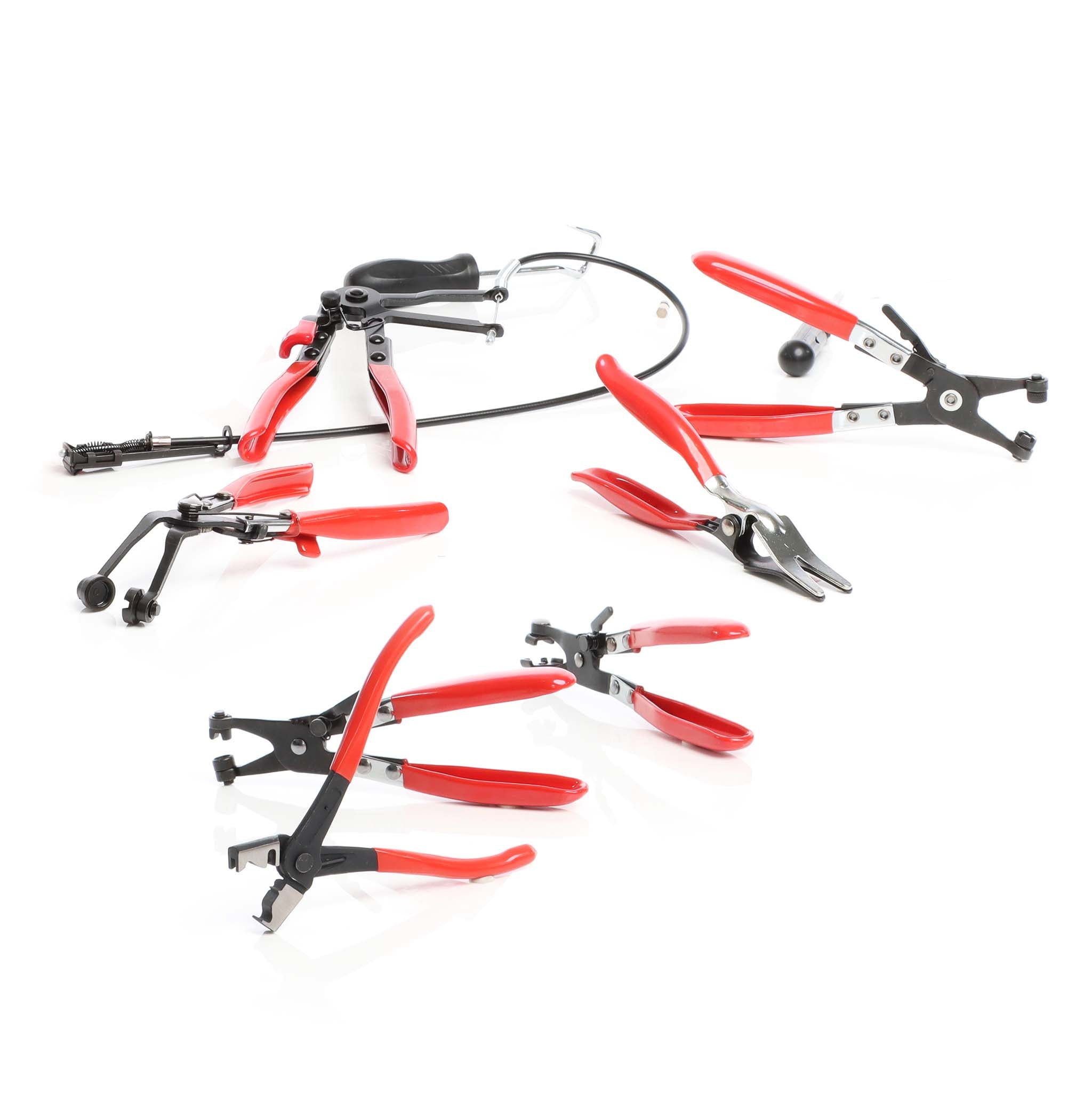 Set di pinze per fascette stringitubo Serraggio tubi 9 pz. Attrezzi con morsetti Officina