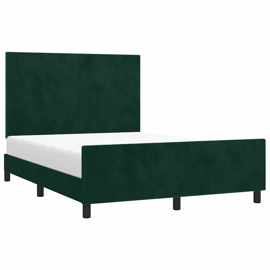 Giroletto con Testiera Verde Scuro 140x190 cm in Vellutocod mxl 97970