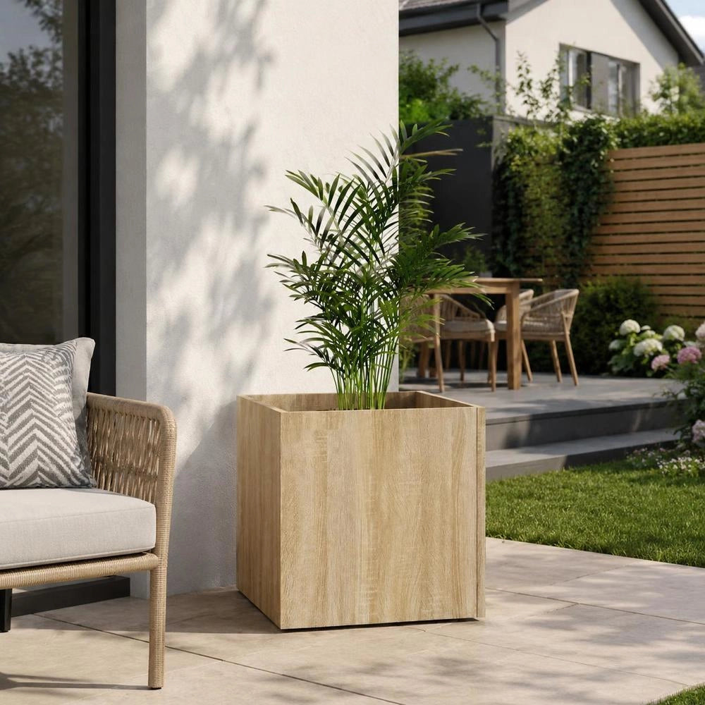 Planter Sonoma Oak 40x40x40 Cm Wood Material