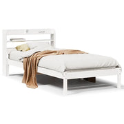 Letto singolo | Letto per adulti | Letto senza Materasso Bianco 75x190 in Legno Massello di Pino