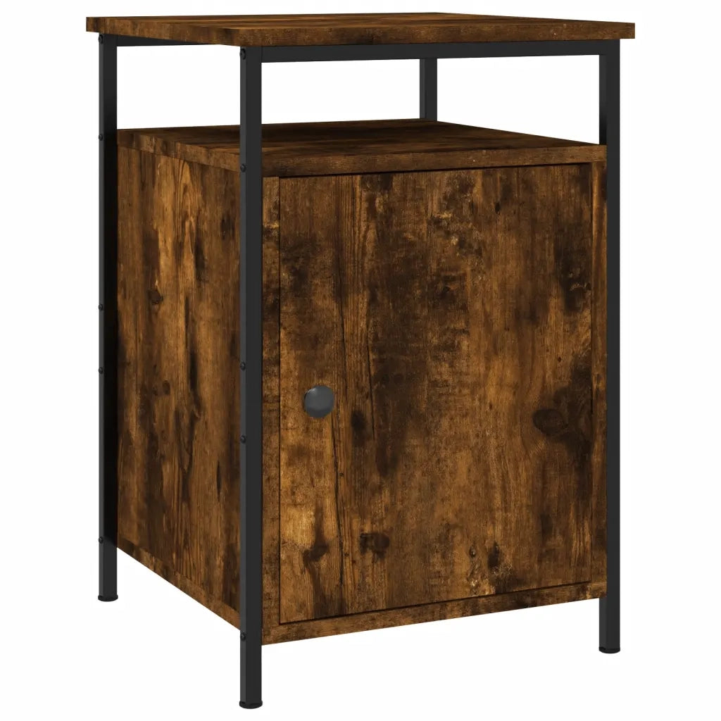 Comodini 2 pz-Set di 2 Tavolino da notte Rovere Fumo 40x42x60 cm in Legno Multistrato 770626