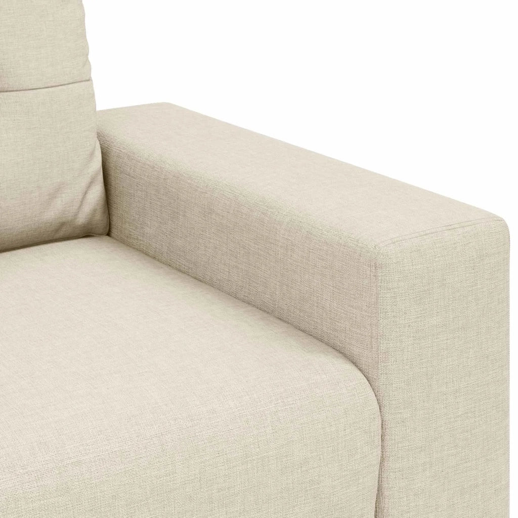 Divano 2 pcs Beige 221 x 80 x 80 cm Tessuto misto lino 3324687