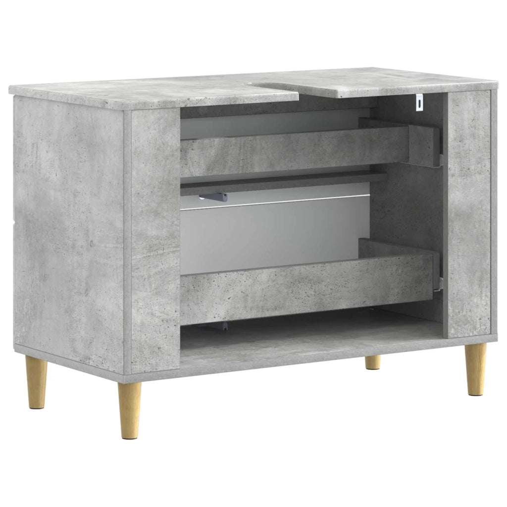 Armadio per Lavabo da Bagno DELFT Grigio Cemento 897018