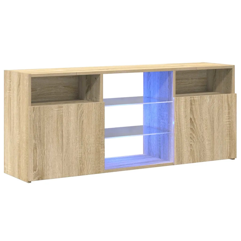 Mobile Porta TV con Luci LED Rovere Sonoma 120x30x50 cm cod mxl 7000
