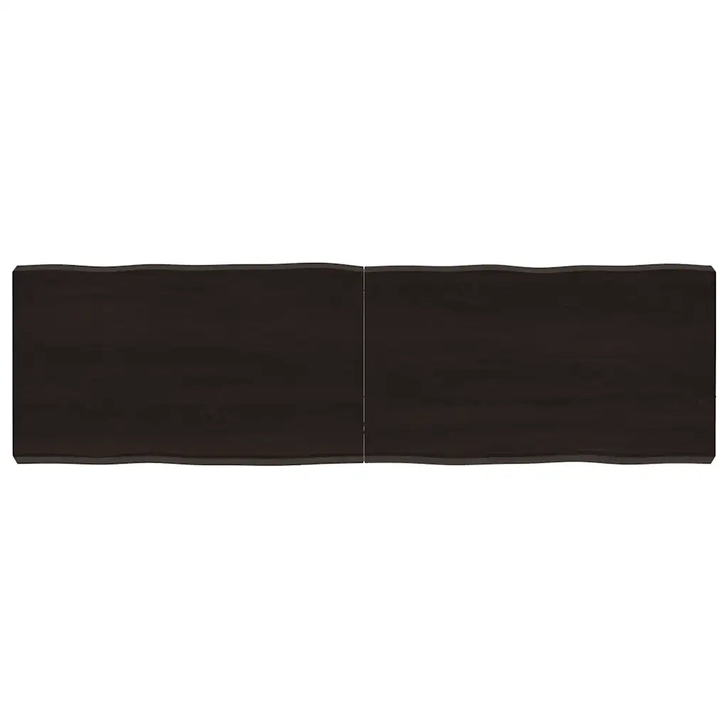 Piano Tavolo Marrone Scuro 140x40x(2-6)cm Rovere Non Trattatocod mxl 128676