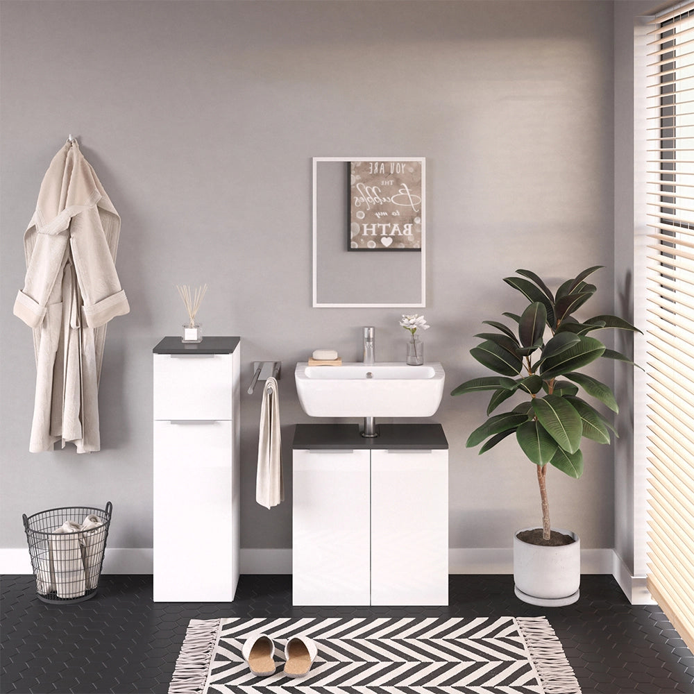 Vicco Set mobili bagno Bianco 3 parti