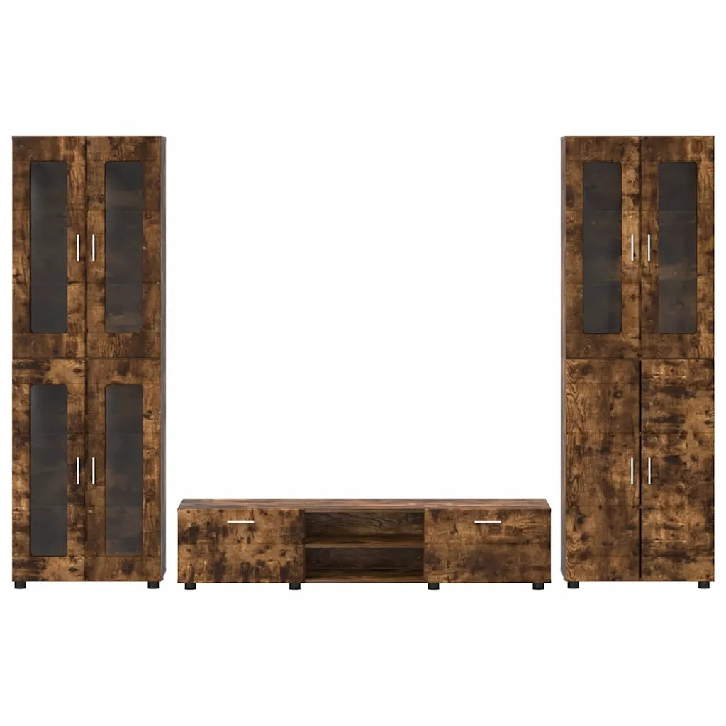 Set mobile TV FLORIN 3 pcs Rovere fumé Legno multistrato 3398009