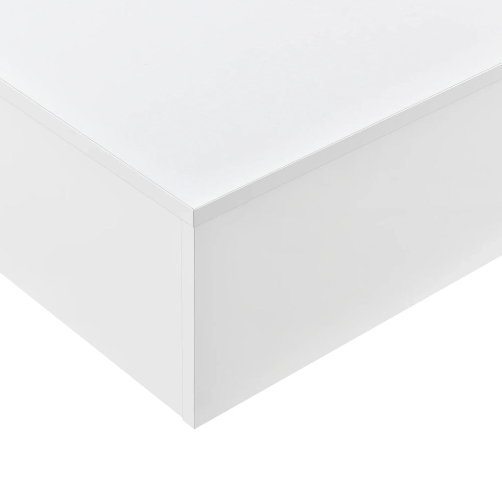 Tavolino da salotto truciolare rivestito in melaminico 115 cm bianco lucido 03_0006137