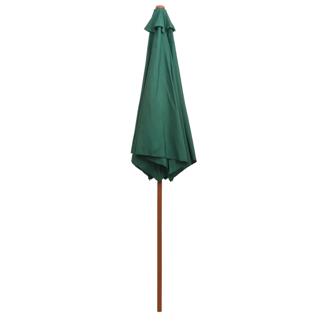 Ombrellone 270x270 cm con Palo in Legno Verde 42961
