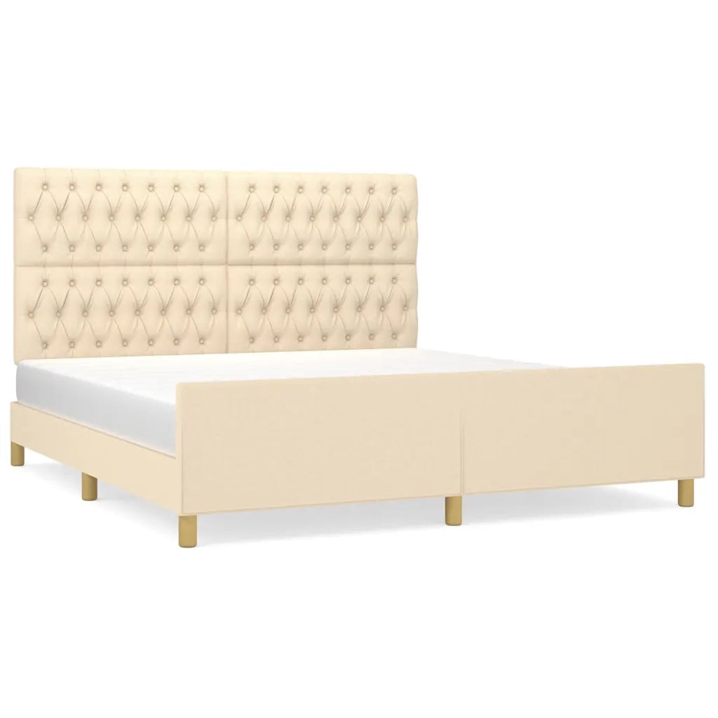 Giroletto con Testiera Crema 180x200 cm in Tessuto cod mxl 63615