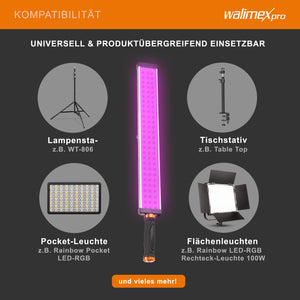 Rainbow Tubo LED fotografia RGB, barra luminosa da 18 W, luce da studio fotografico dimmerabile e bicolore, controllo tramite app