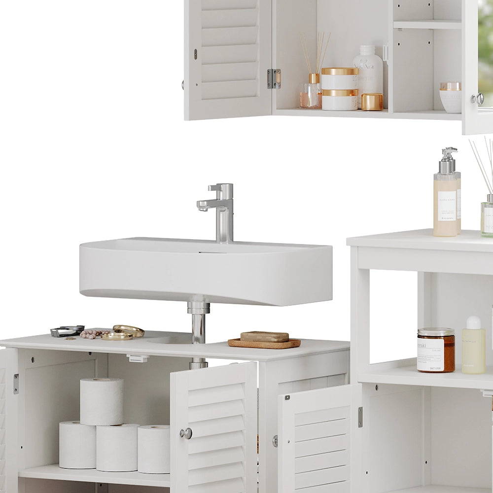 Vicco Set di mobili da bagno Bianco 3 parti, opzione 6