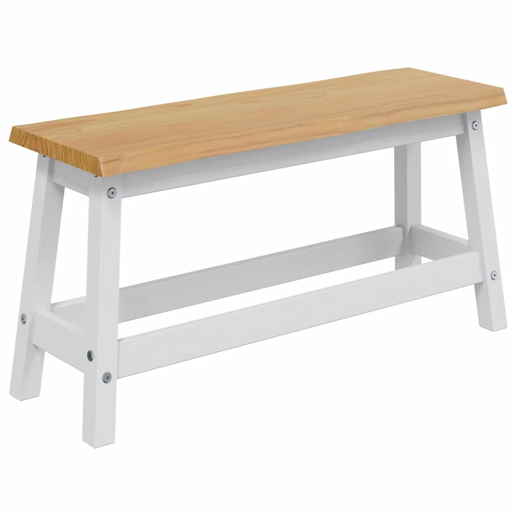 VidaXL Panchina da pranzo EKAI Bianco 91,5 x 29 x 45,5 cm 42037010