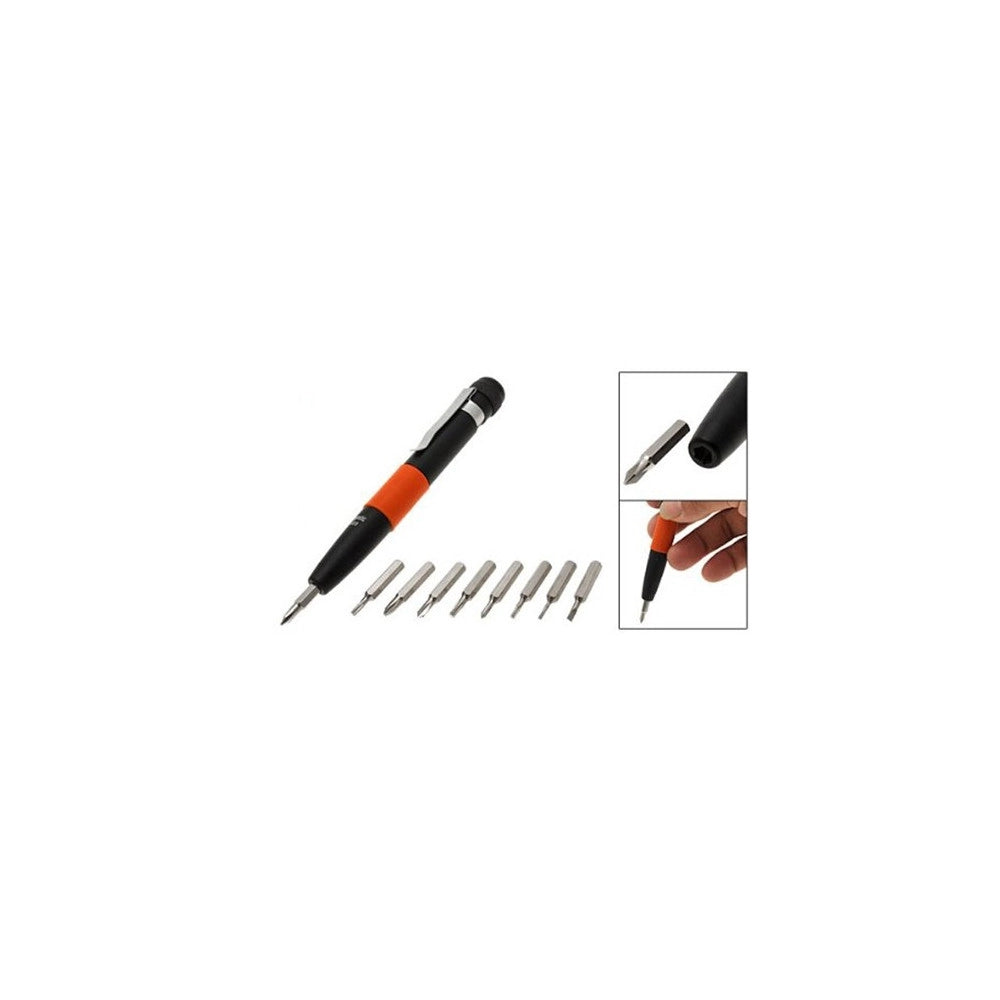 Trade Shop - Kit Penna Cacciavite Torx 9 Pezzi Per Orologi Telefoni Tascabile -