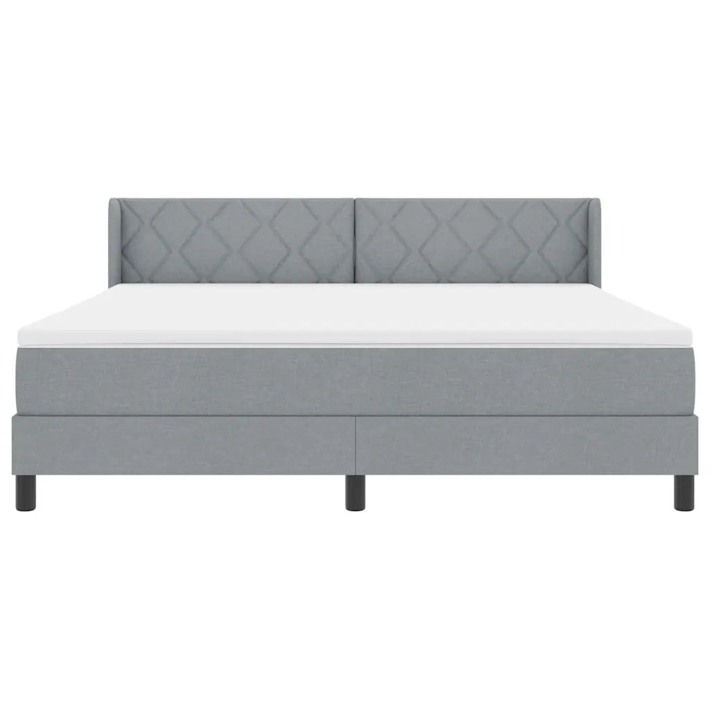 Letto a molle Grigio chiaro 200 x 180 cm Poliestere 3341181