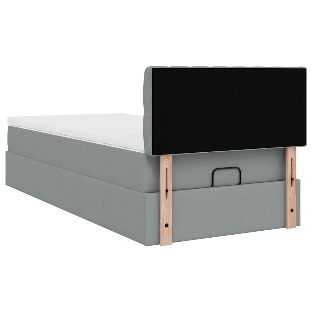 Struttura Letto Pouf con Materasso 80x200 cm in Tessuto 3311497