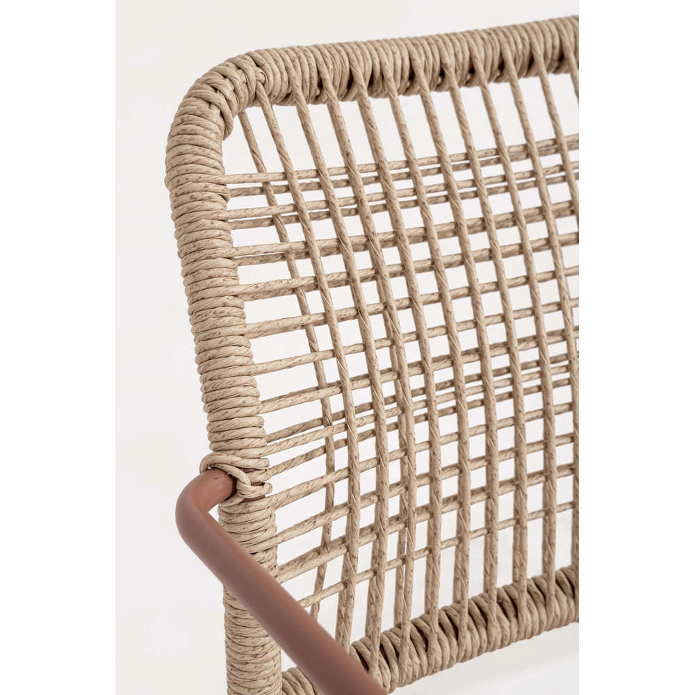 Sedia da Esterno in Fibra Intrecciata Jable Coral Bizzotto