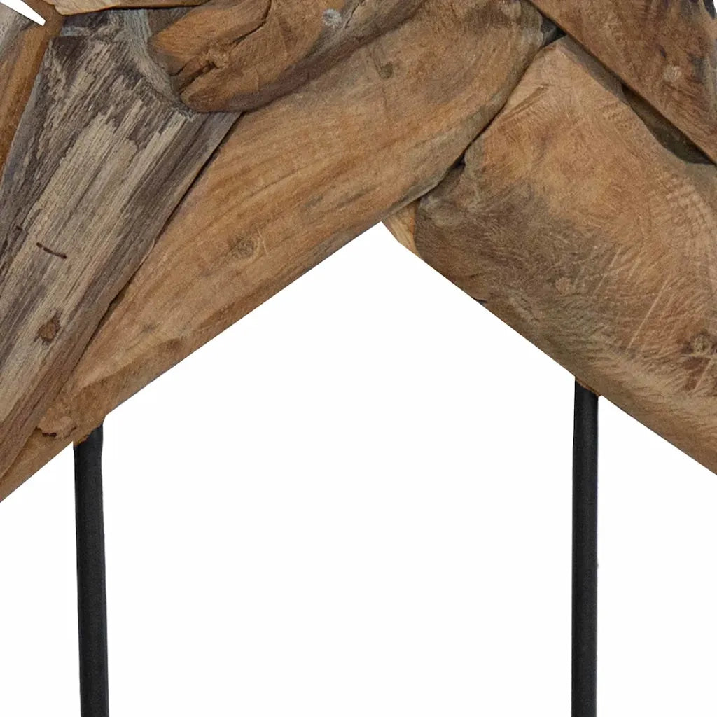 Stella di Natale Marrone 59,5 x 18 x 74 cm Legno di teak solido 42017936