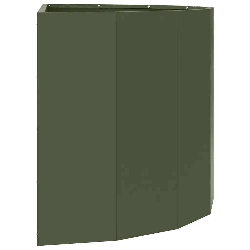 Fioriera | Cassetta per fiori | Vaso Verde oliva 90 x 45 x 50 cm Acciaio
