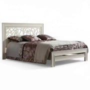Letto arte povera traforato legno shabby bianco anticato 183x210x117 - Mobili 2G