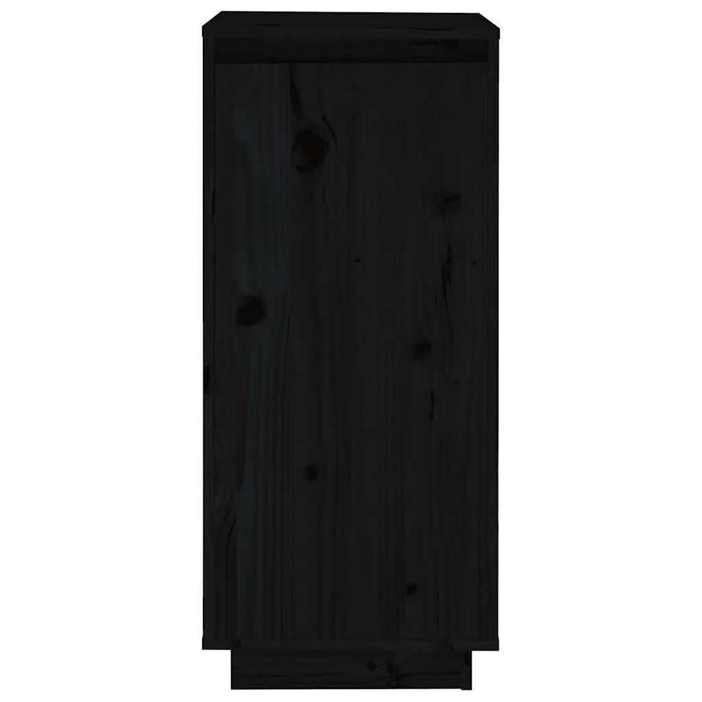 Scarpiera-Scaffale per scarpe Nera 35x35x80 cm in Legno Massello di Pino