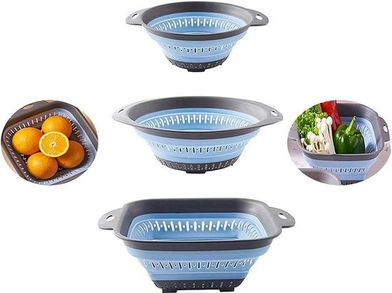 Sottile set di setole in silicone pieghevoli, con manici in plastica, setole pieghevoli in materiale termoresistente per verdure e frutta, scarico cucina, pentola a vapore, resistente al lavastoviglie, 3 pezzi