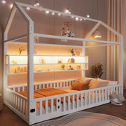 letto a forma di casa metallo bianco 90 x 200 cm