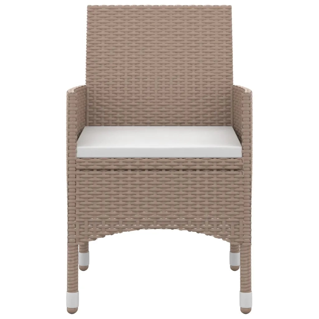 Set da Pranzo da Giardino 7 pz e Cuscini in Polyrattan e Vetro cod mxl 38802