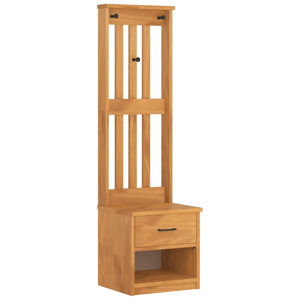 Albero da Ingresso SANDNES 45x40x159,5 cm in Legno di Pino 4010481