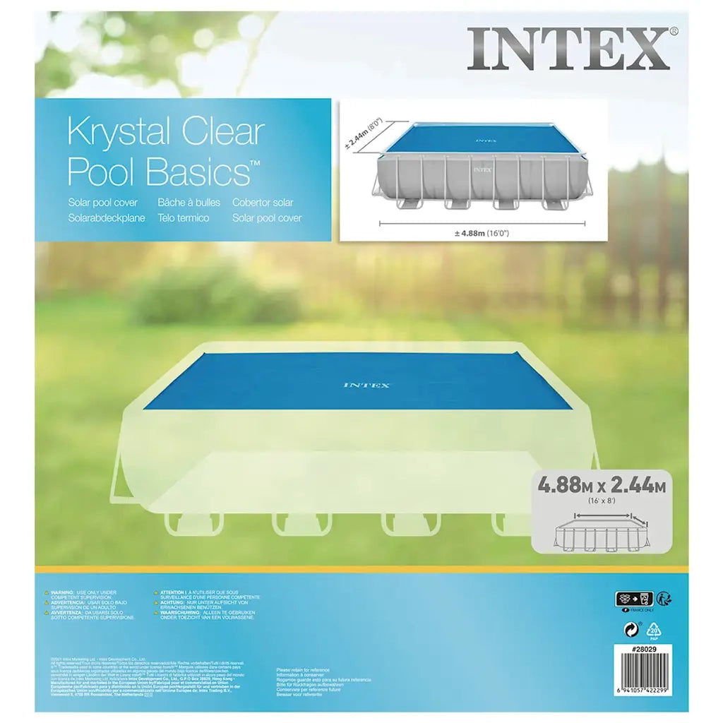 INTEX Copertura Solare per Piscina Blu 476x234 cm in Polietilene 3202958