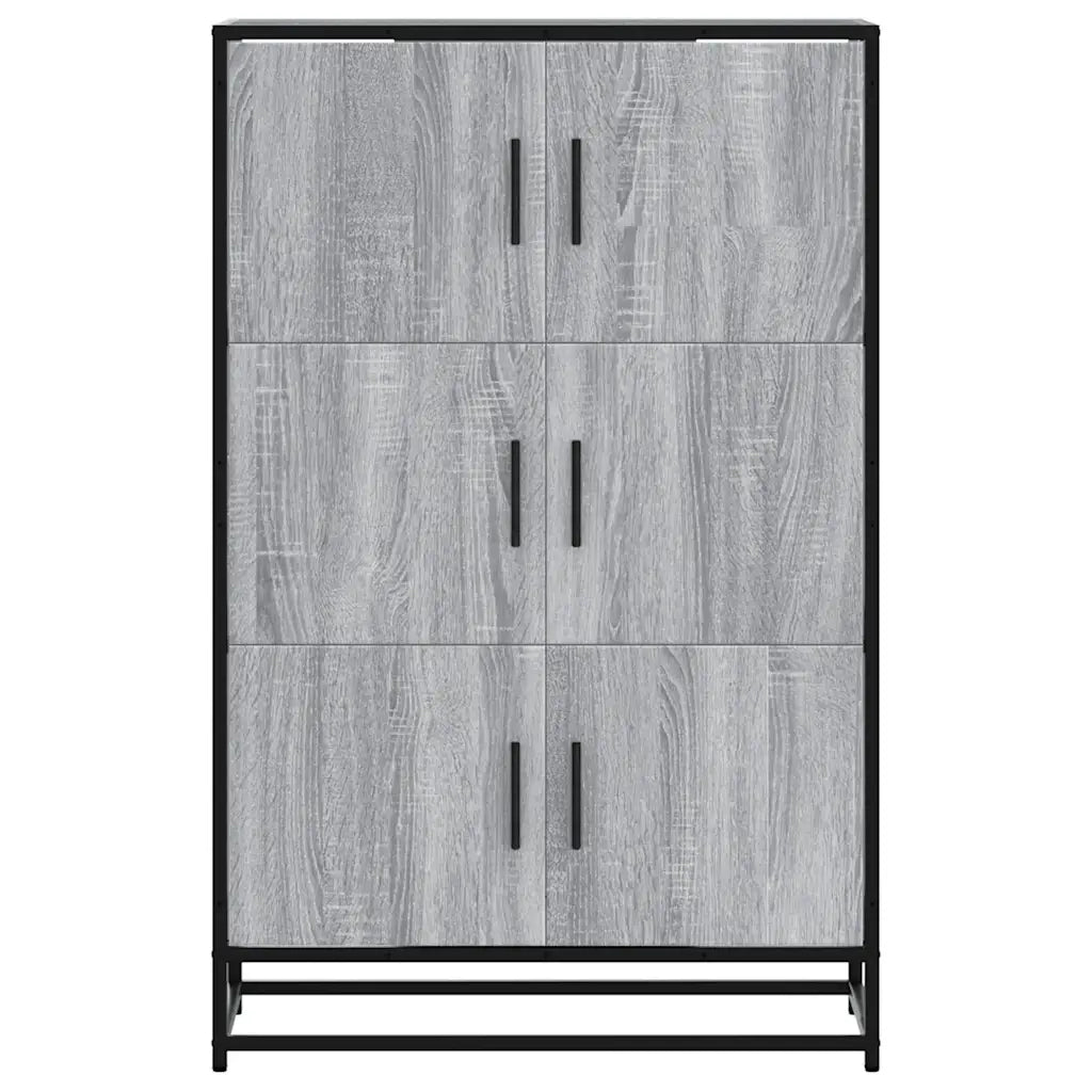 Credenza Grigio Sonoma 68x35x106,5 cm Legno Multistrato Metallo