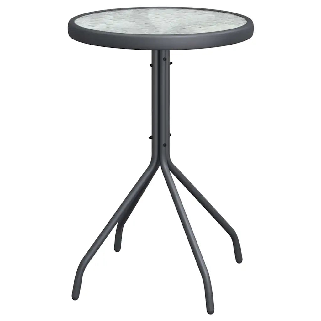Set Bistro da Giardino 3 pz | Set Salotto da Giardino Grigio Acciaio