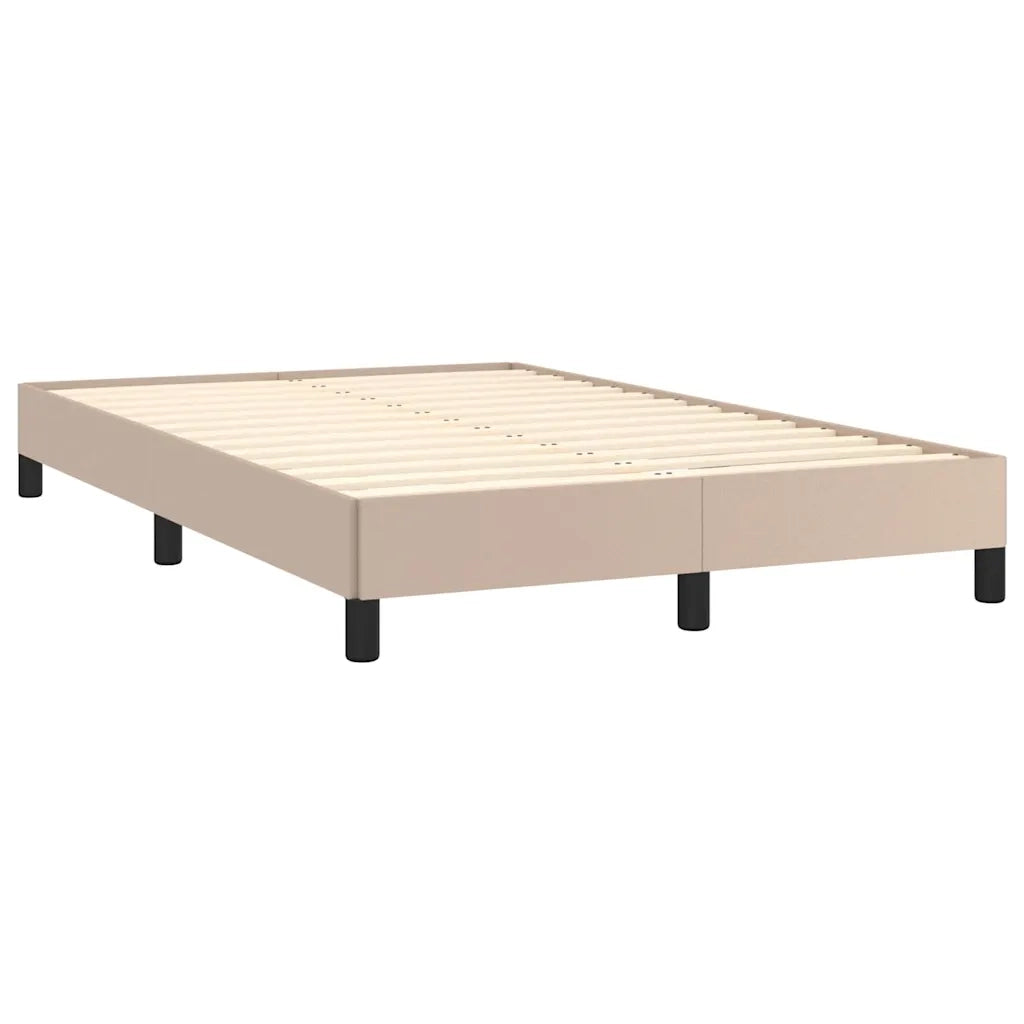 Giroletto Molle Materasso e LED Cappuccino 120x190cm Similpelle 3270140